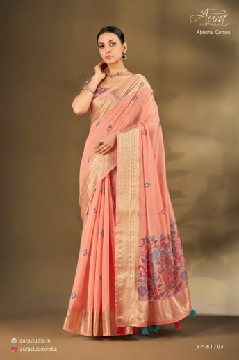 Abhitha Cotton By Aura Soft Cotton Printed Sarees Wholesale Price In Surat